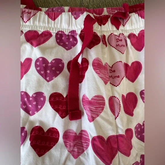 Be Mine Heart Pajama Set - Red and Pink - Picture 4 of 7